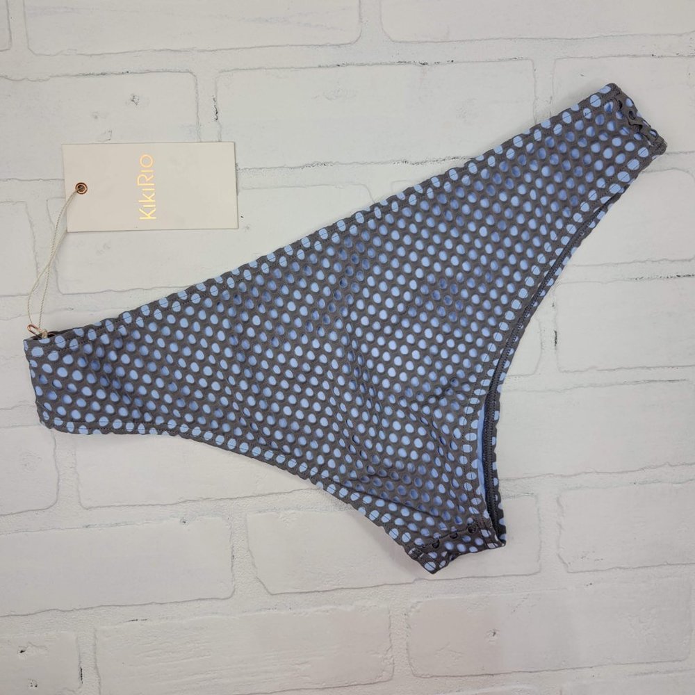 NWT Kikirio | ASOS Bex Low Bikini Bottom Periwinkle Gray Large - Picture 5 of 6